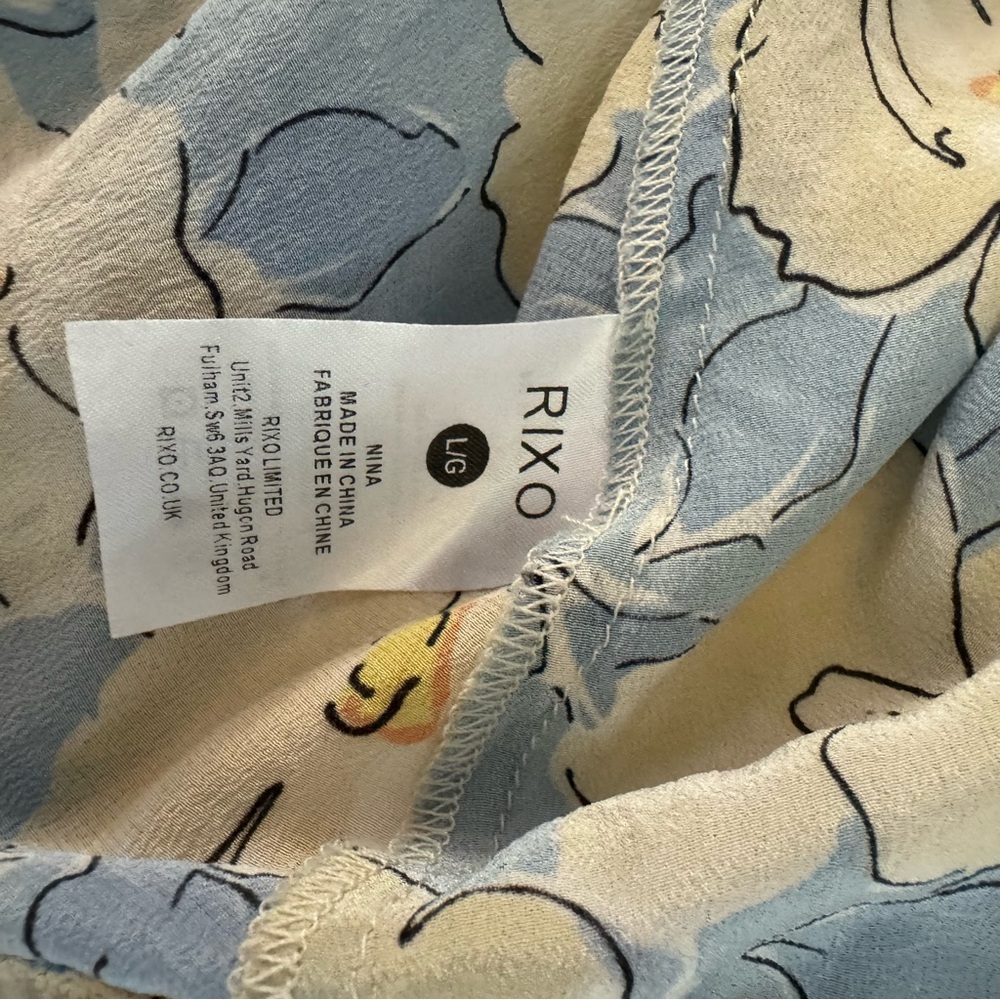 Rixo Nina Azelea Bloom Silk Mini Wrap Dress - Picture 8 of 10